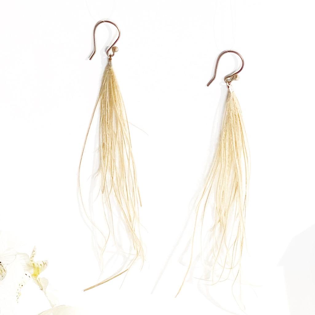 Peacock Feathers With Sterling Silver Ear Hooks